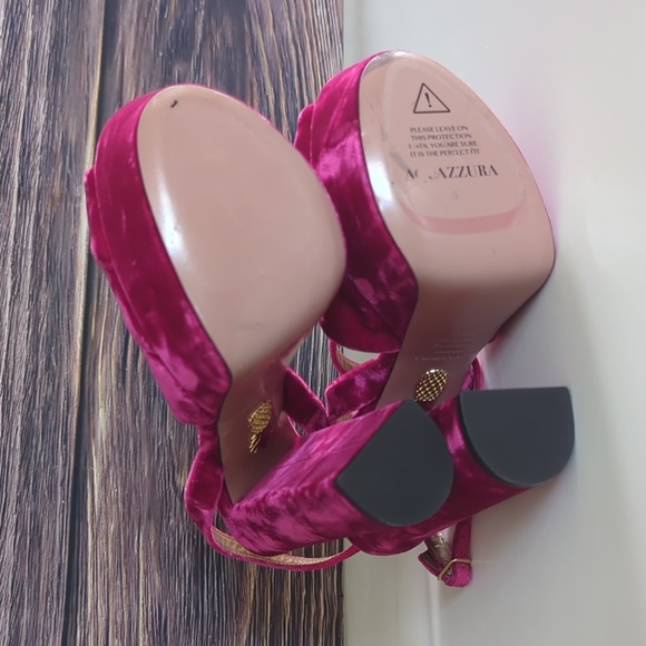 Aquazzura Mira Plateau 140mm Platform Pink Sandals - Picture 9 of 12